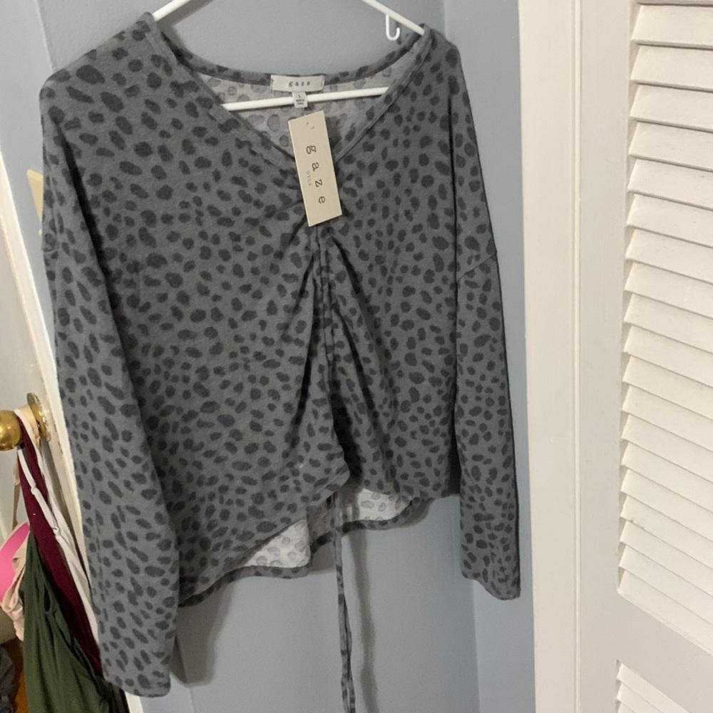 Long sleeve cropped shirt. New with tags